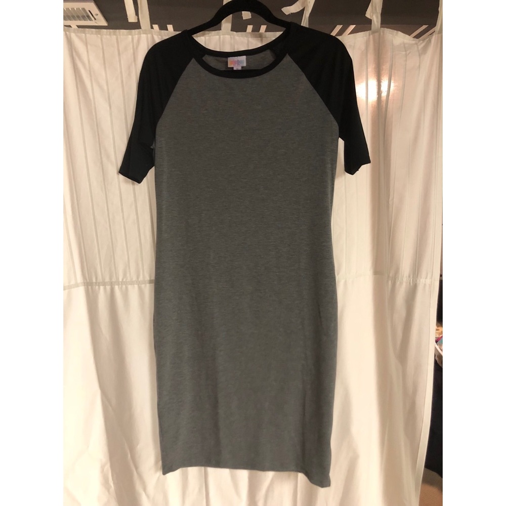 Black and gray lularoe Julia dress